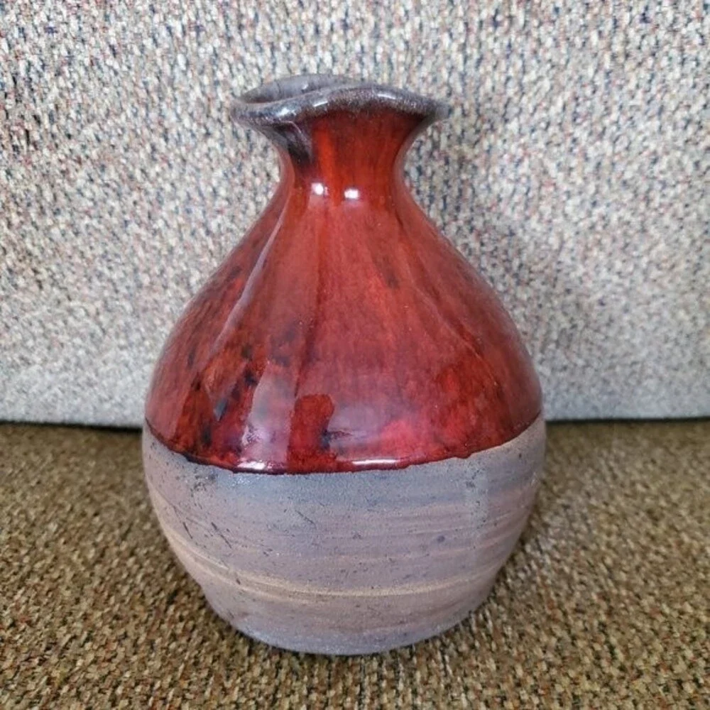 VTG Danish Modern Vase  ERNST KERAMIK of Faxe Denmark / Art Pottery